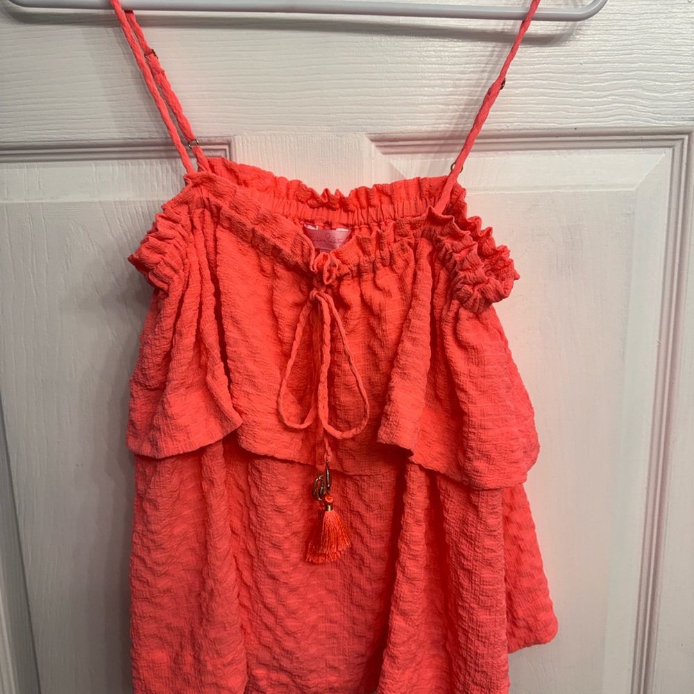 Lilly Pulitzer Pink Ruffle Camisole